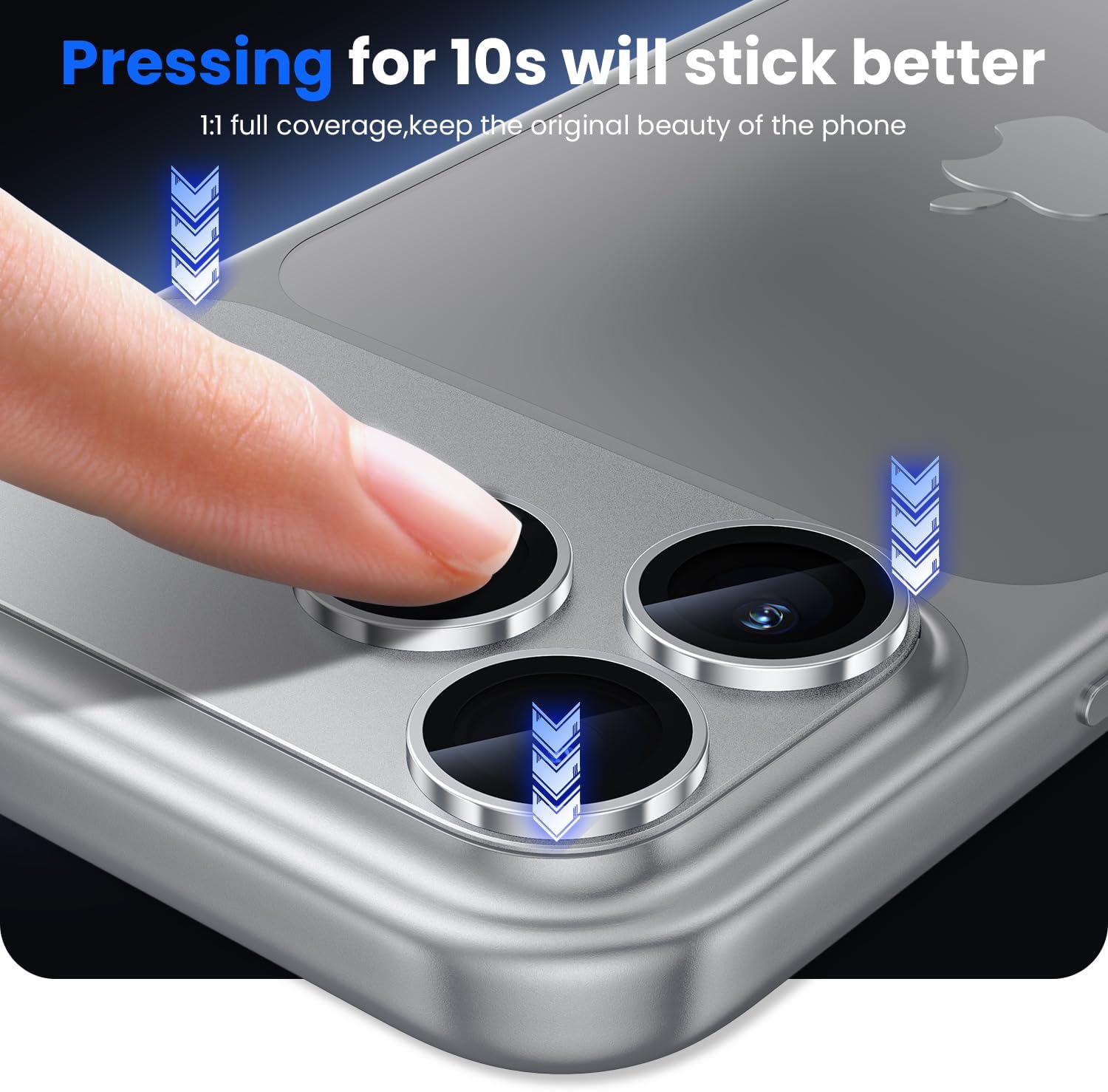 Thumbnail 4 de WSKEN for iPhone 17 Pro Max Camera Lens Protector – Matte Metal Plate, 9H Tempered Glass, Case Friendly