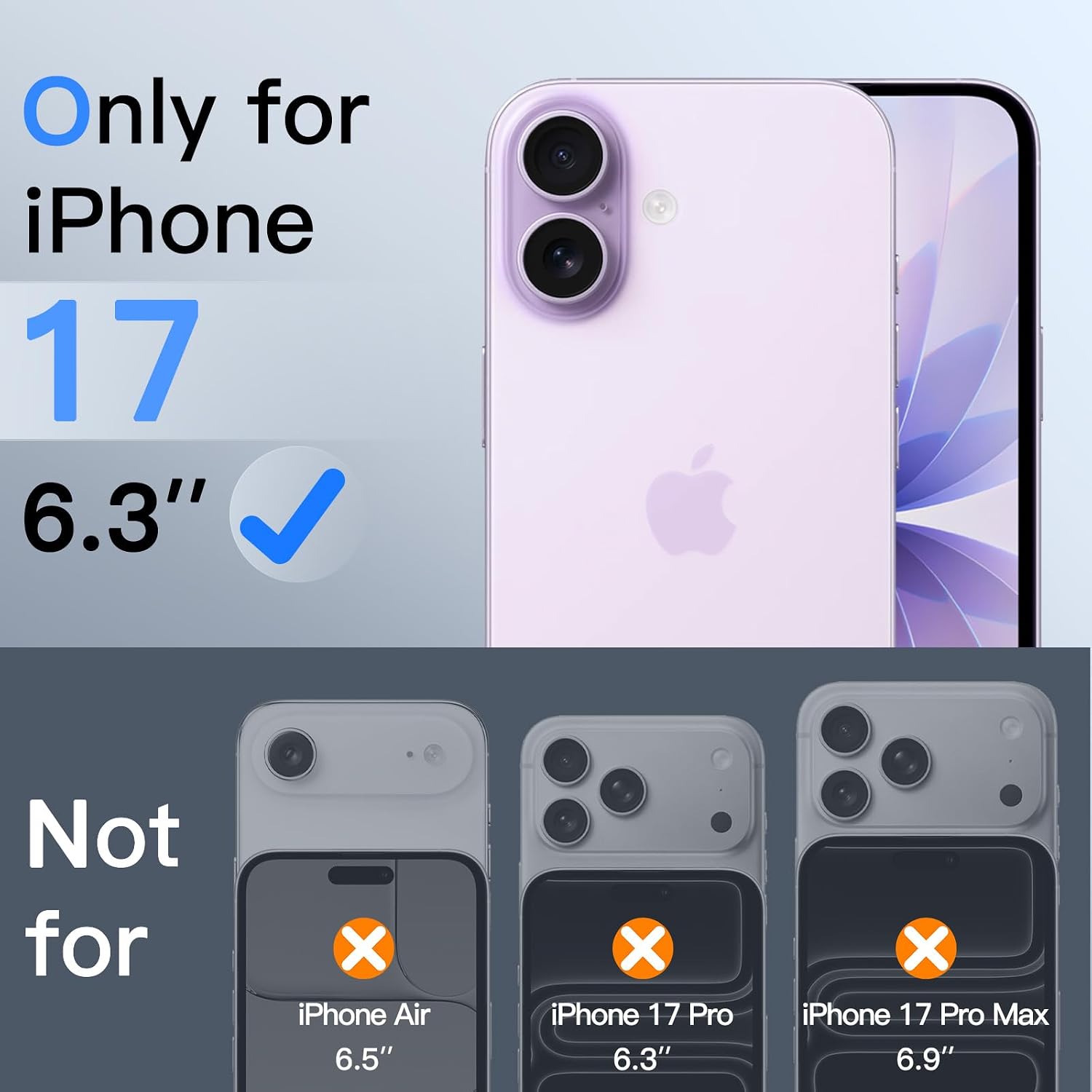 Detalle 2 de JETech Sichtschutzfolie für iPhone 17 6,3"
