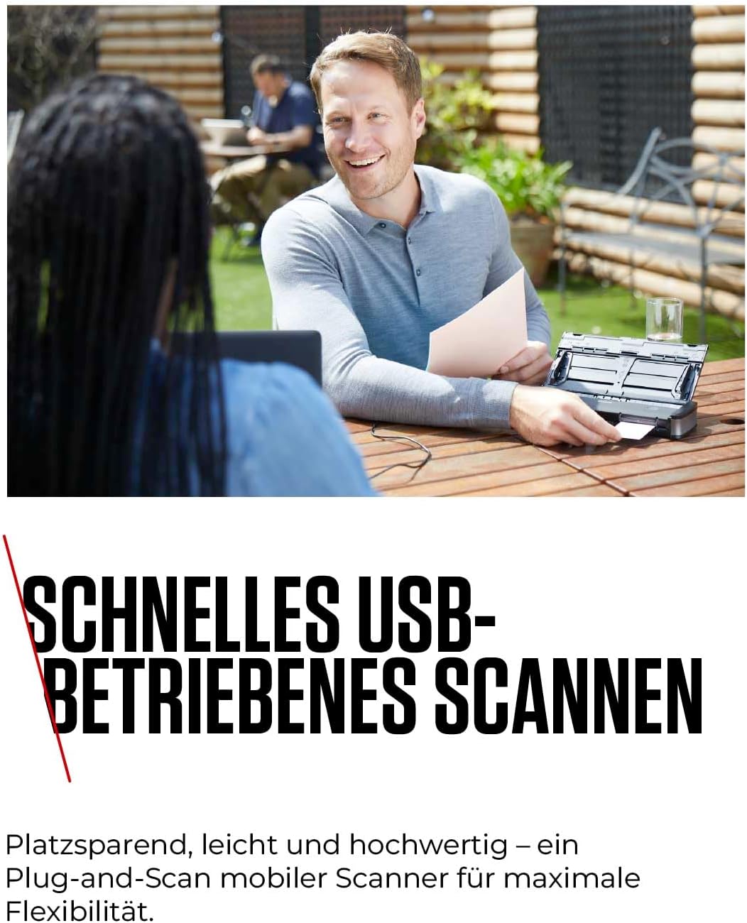 Detalle de Canon imageFORMULA P-215II Scanner – Mobiler Duplex-Dokumentenscanner mit 15 Seit/min (DIN A4) und USB-Stromversorgung