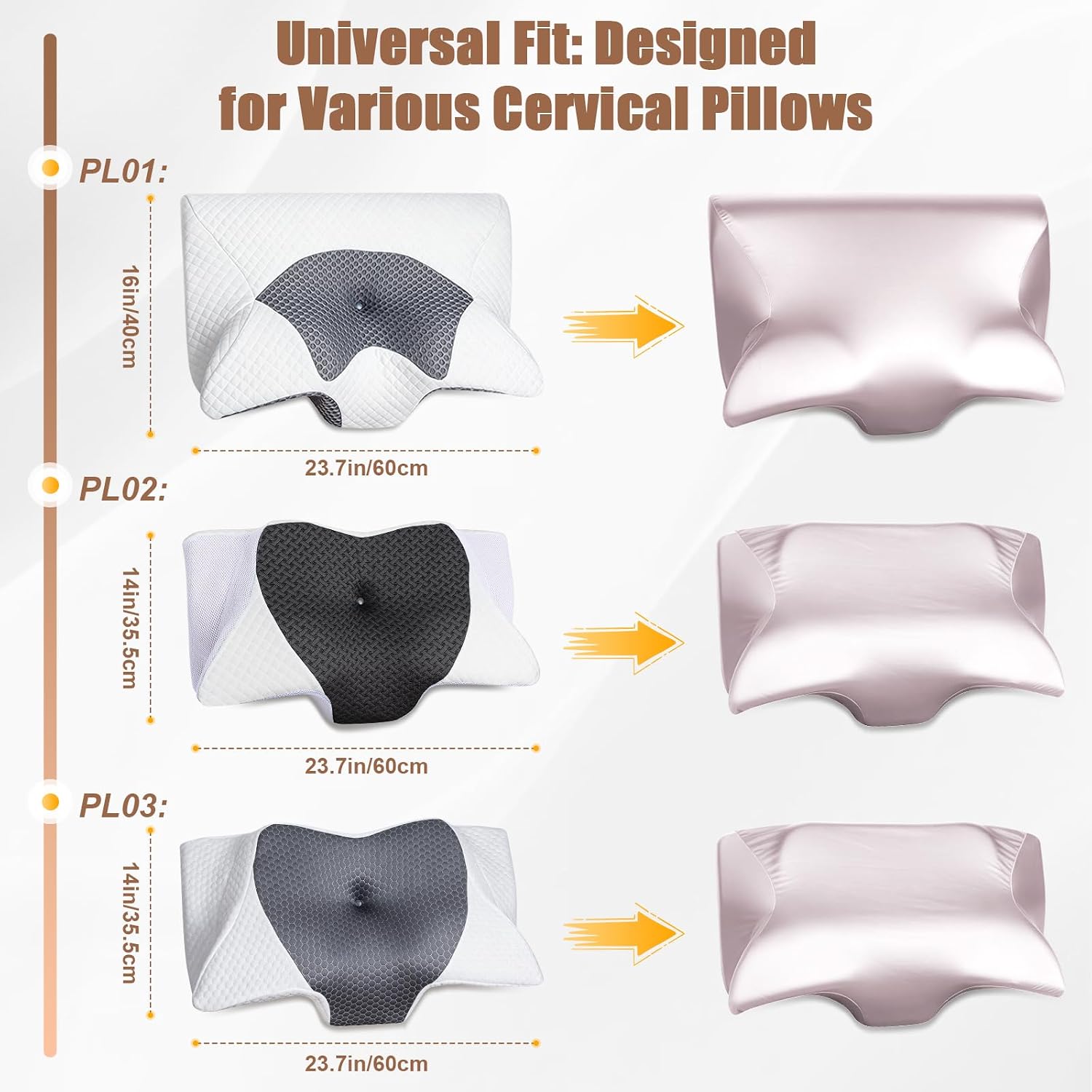 Detalle de SAHEYER Cervical Pillowcase in Satin
