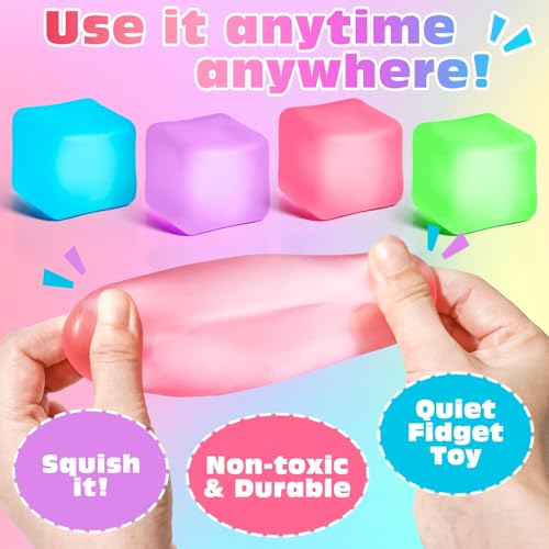 Detalle 2 de VISCOO 4 Pack Stress Cube: Slow Rising Ice Cube Fidget Toys