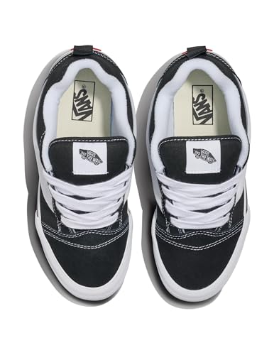 Thumbnail 4 de Vans Knu Skool Noir/Blanc véritable – Baskets basses rétro rééditées avec daim robuste