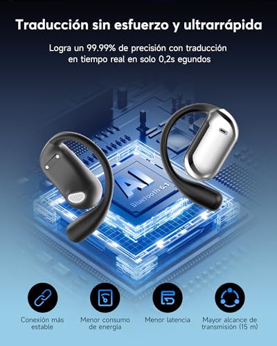 Thumbnail 6 de Pviwzux AI: Auriculares Traductor en Tiempo Real, 198 Idiomas y 3 en 1 para Viajar y Reuniones