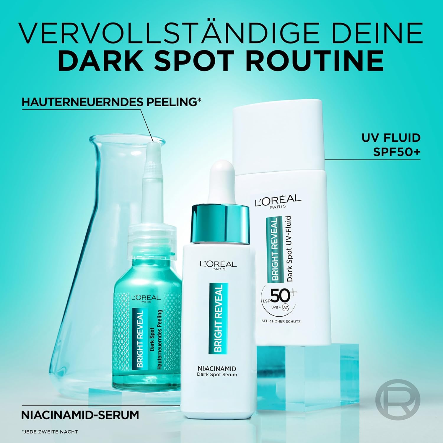 Thumbnail 6 de L'Oréal Paris Bright Reveal Dark Spot Peeling mit Niacinamid & AHA – Hauterneuerndes Peeling, 25 ml