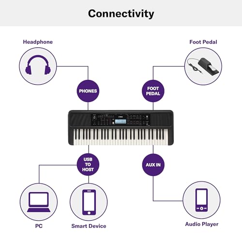 Thumbnail 8 de Yamaha PSR-E383: Tastiera portatile per principianti con 61 tasti e lezioni Yamaha incluse