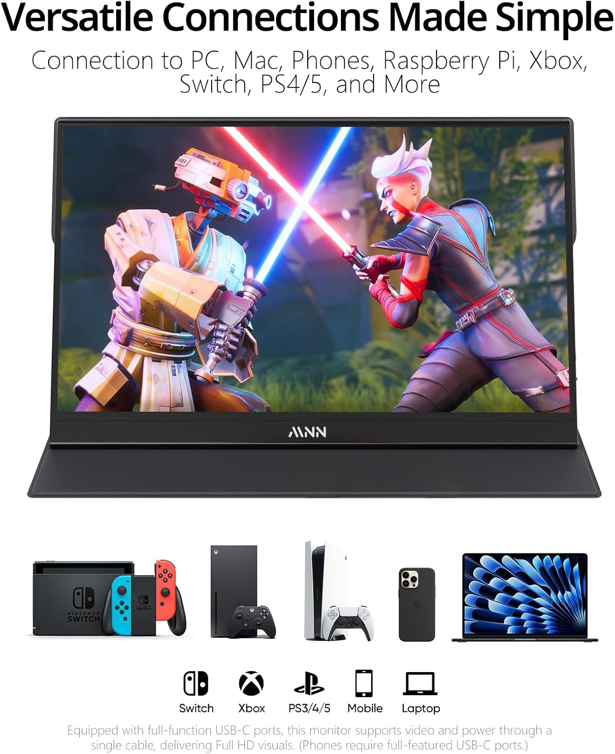 Thumbnail 2 de MNN 15.6" Portable Monitor 1080P