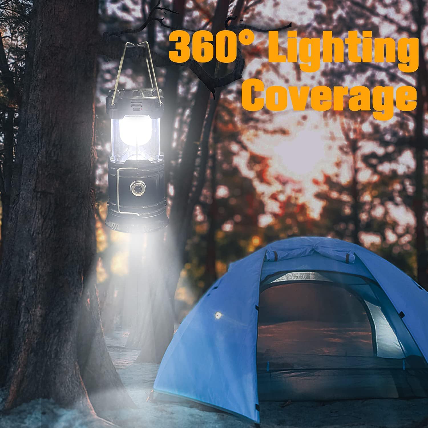 Detalle 2 de XTAUTO Collapsible LED Camping Lantern 4-Pack 🔦