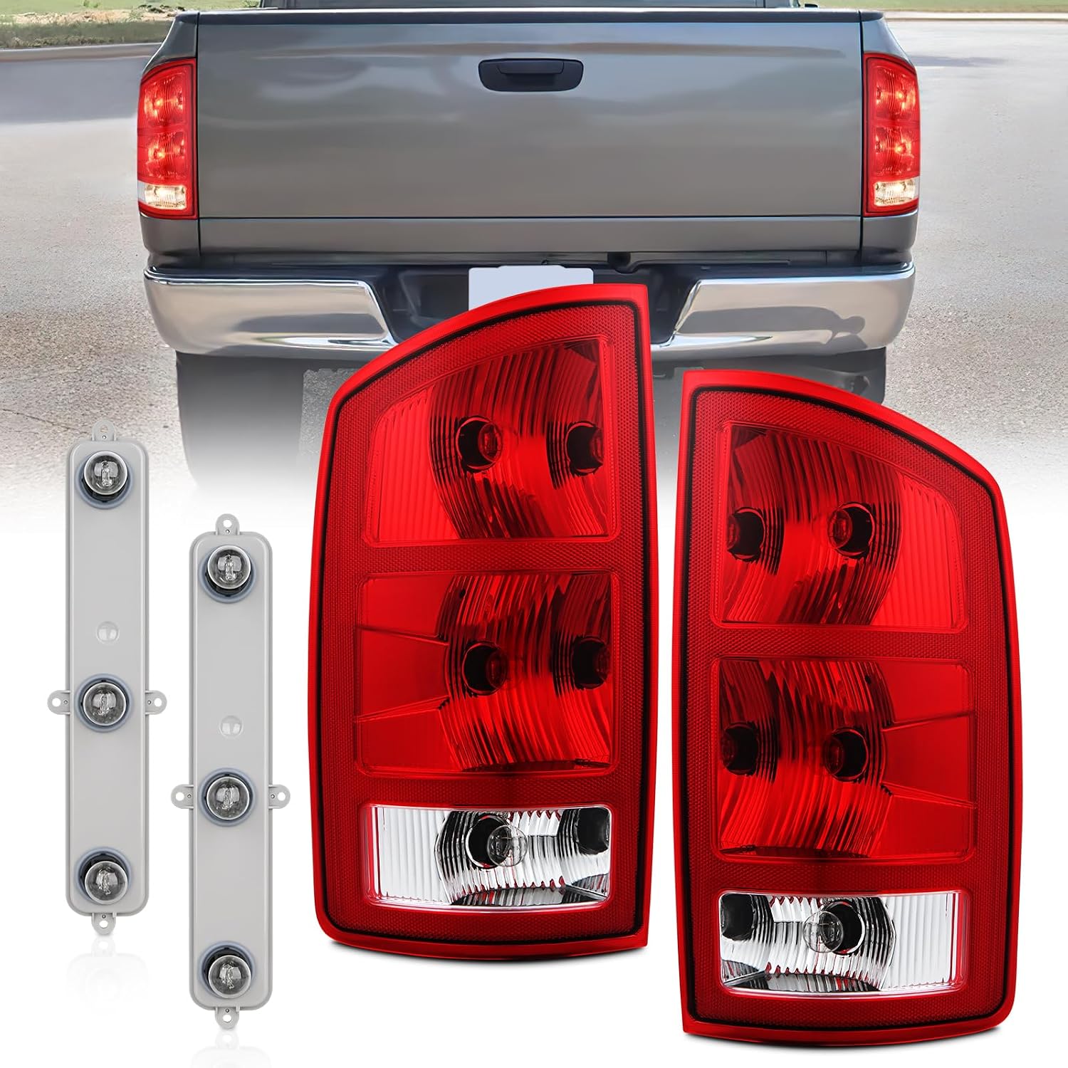 Detalle de Nilight Taillight Assembly for 2002-2006 Dodge Ram (OE-Style, Left & Right Rear Lamp)