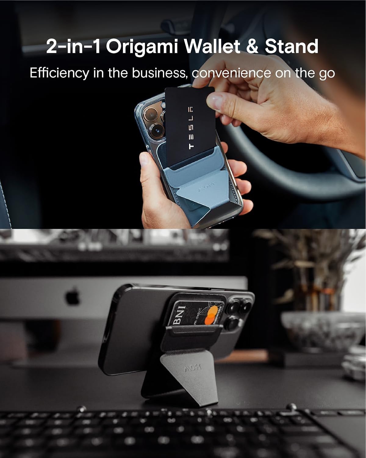 Thumbnail 1 de MOFT The First: Supporto/Portafoglio magnetico snap-on per iPhone 12/13