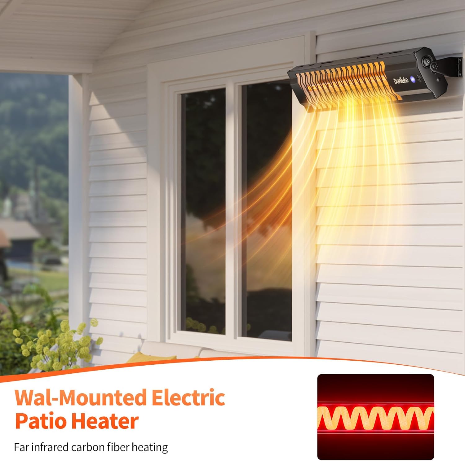 Detalle de Outdoor Wall Heater 1500W ⚡