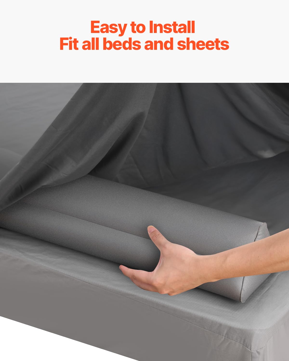 Detalle de VEVOR Paracolpi per Letto per Bambini Piccoli, 1205 x 160 x 180 mm, Sponda Gonfiabile con Pompa Manuale (2 pezzi)
