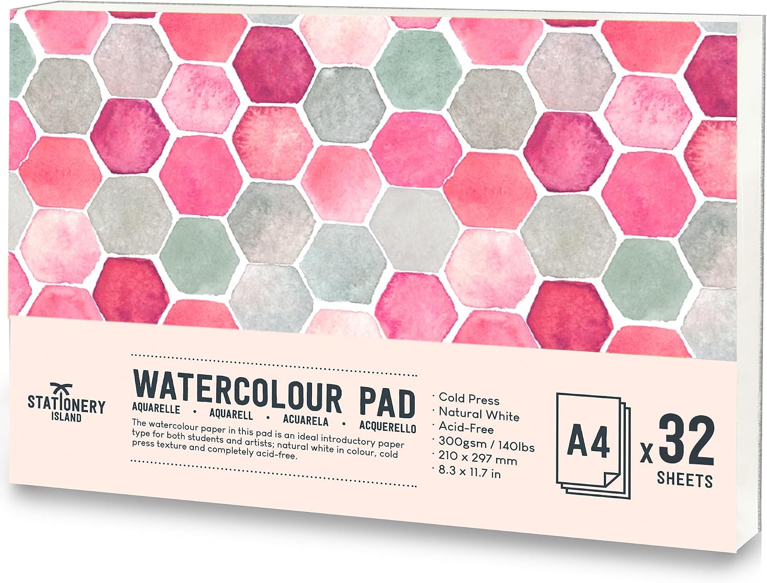 STATIONERY ISLAND Watercolour Paper A4 Pad, 300gsm 🎨