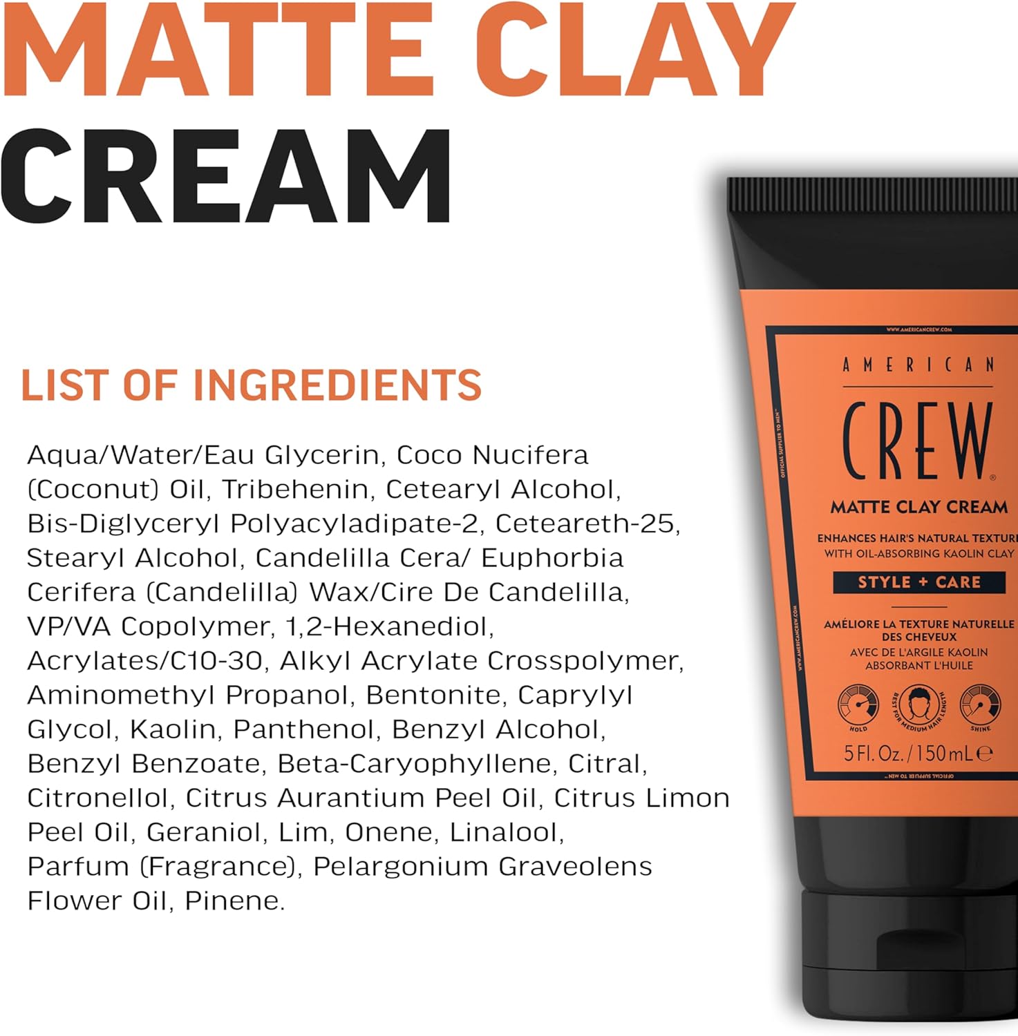 Thumbnail 2 de American Crew Matte Clay Cream styling ibrido