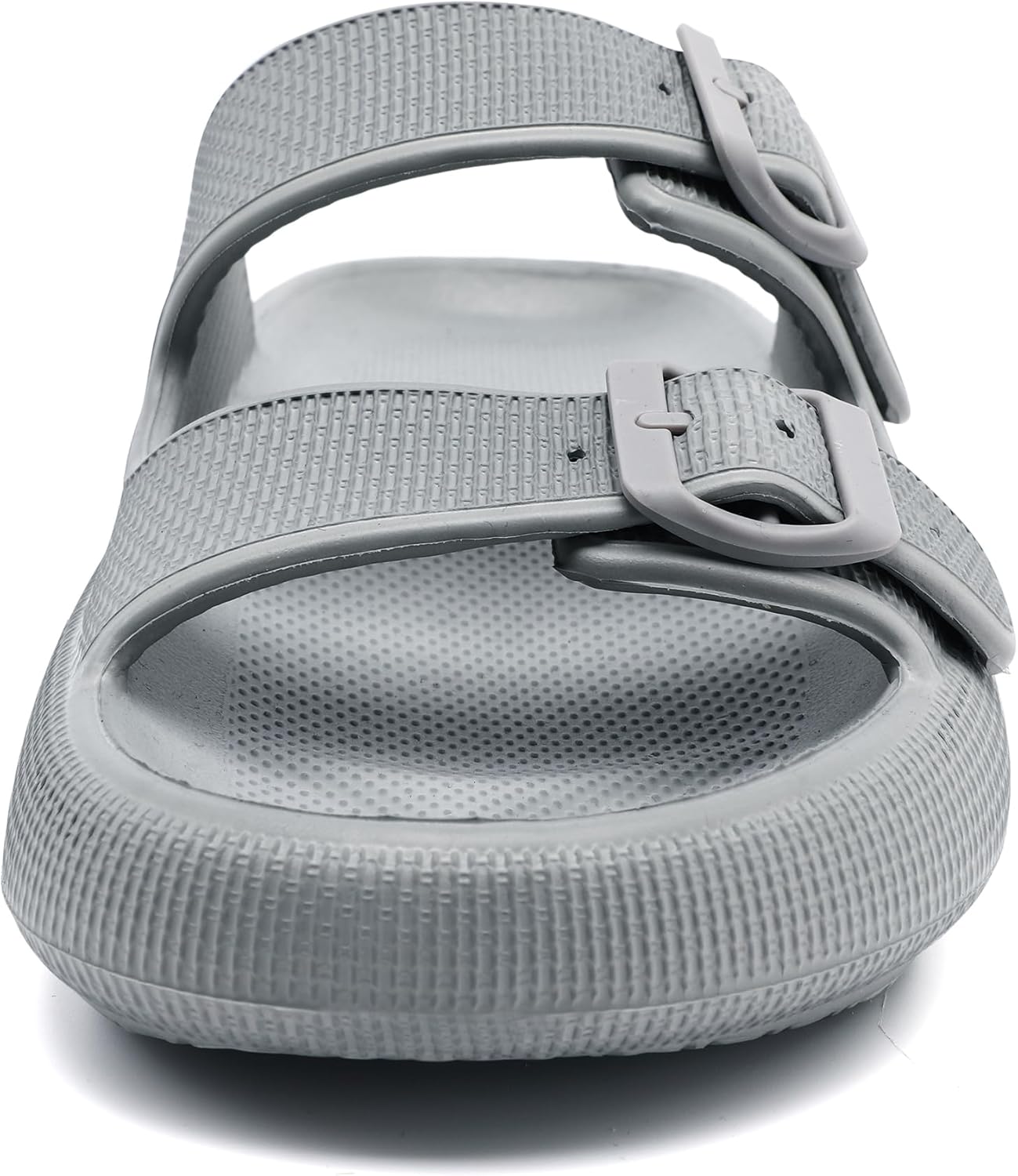 Detalle de Waysoland Cozyslides Original Damen/Herren – Wolkenschuhe mit verstellbaren Schnallen und rutschfester, schneller Trocknung