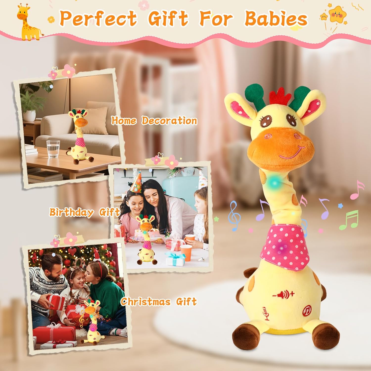 Detalle 2 de LLUKEME Dancing Giraffe Toy