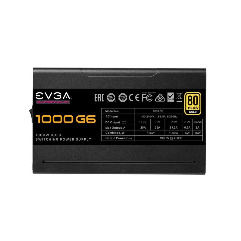Thumbnail 2 de EVGA G6 Supernova 1000W 80 Plus Gold Modular: potencia limpia y silencio para PC Gaming