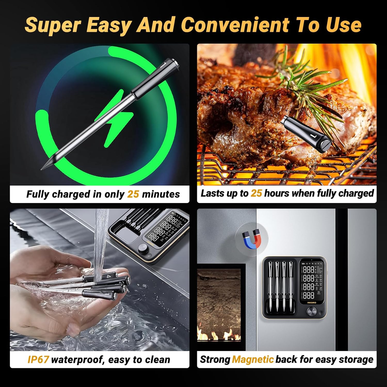 Thumbnail 5 de INKBIRD Wireless Meat Thermometer 4-Probe 🍖