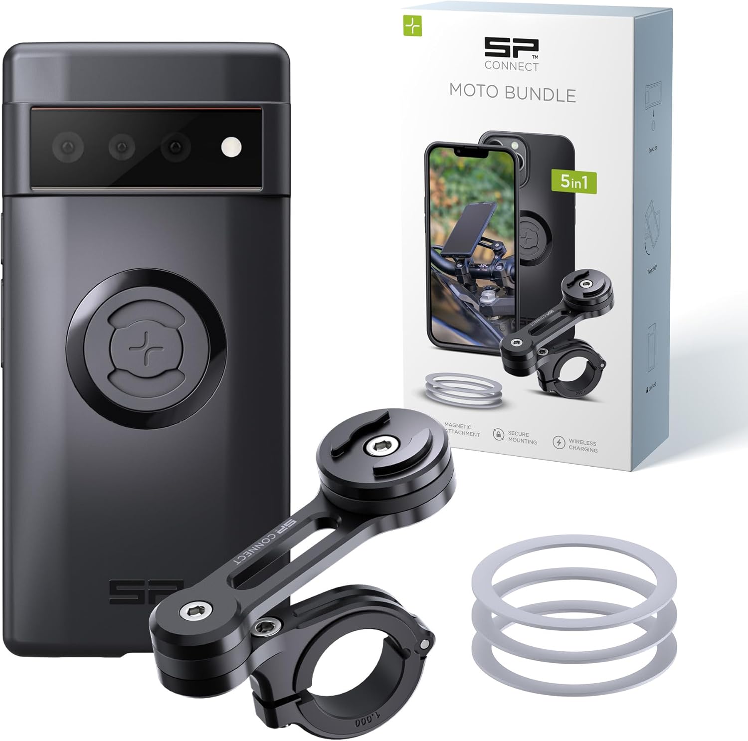 Detalle de SP CONNECT SPC+ Supporto per cellulare moto: moto bundle con supporto sicuro e montaggio versatile
