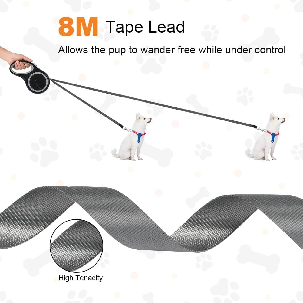 Detalle de Aomig Retractable Dog Lead 8m, 50kg leash 🐕