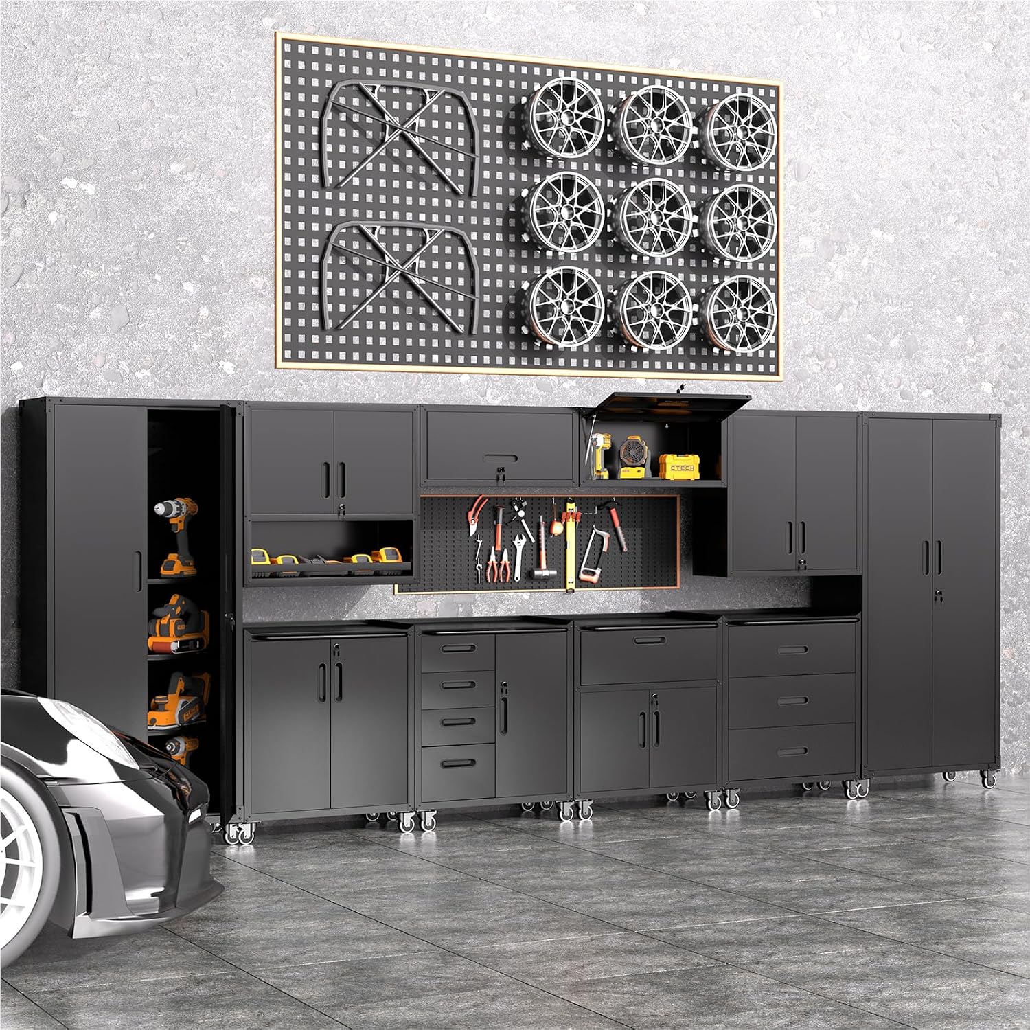 Thumbnail 6 de FLIXELIO YZJ-BTC-B01 Steel Wall Cabinet with Lockable Flip-Up Door
