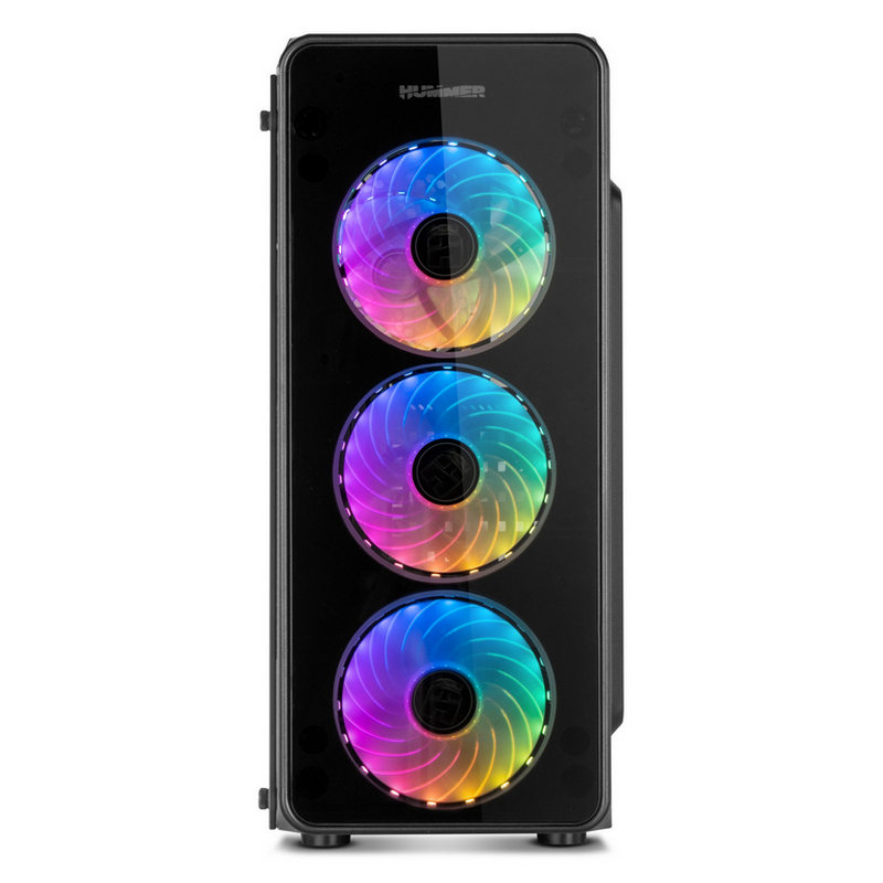 Detalle 2 de Nox Hummer TGM ARGB Cristal Templado USB 3.0: semitorre con iluminación y presencia