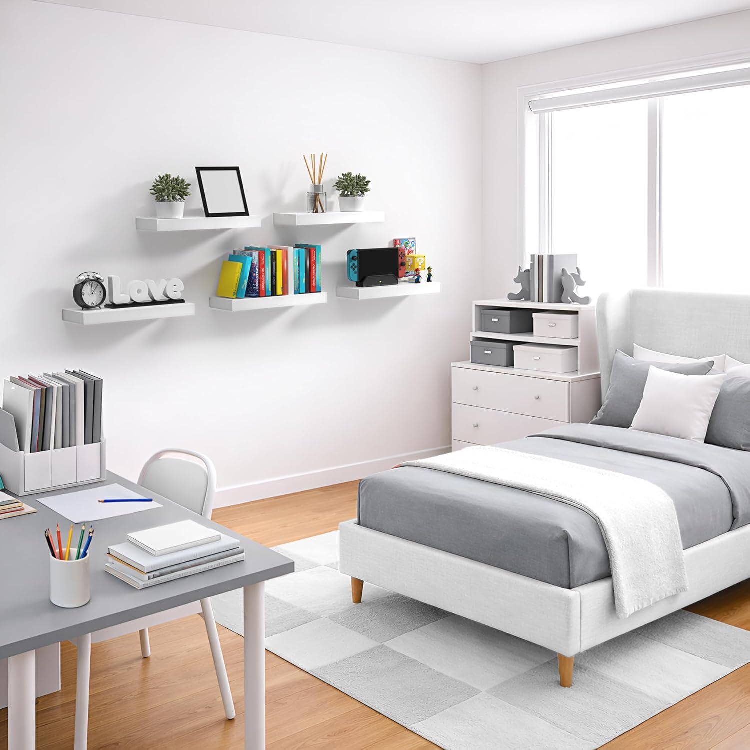 Thumbnail 5 de Sorbus Wall Floating Shelves 5 Pack