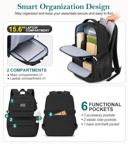 Thumbnail 2 de FIORETTO 25L School Bag for Girls & Teens – Practical 15.6" Laptop Backpack with Organized Pockets