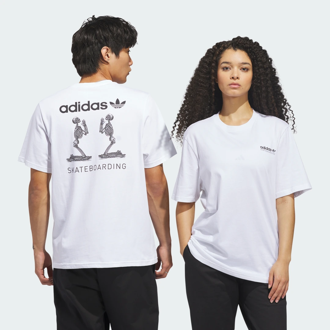 Detalle 2 de Camiseta Skateboarding Skeletons de Adidas – color Blanco