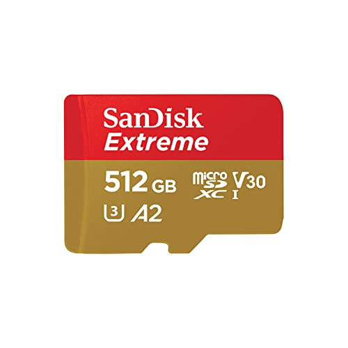 Detalle de SanDisk Extreme microSDXC UHS-I 512 GB mit Adapter – robust, schnell und vielseitig einsetzen