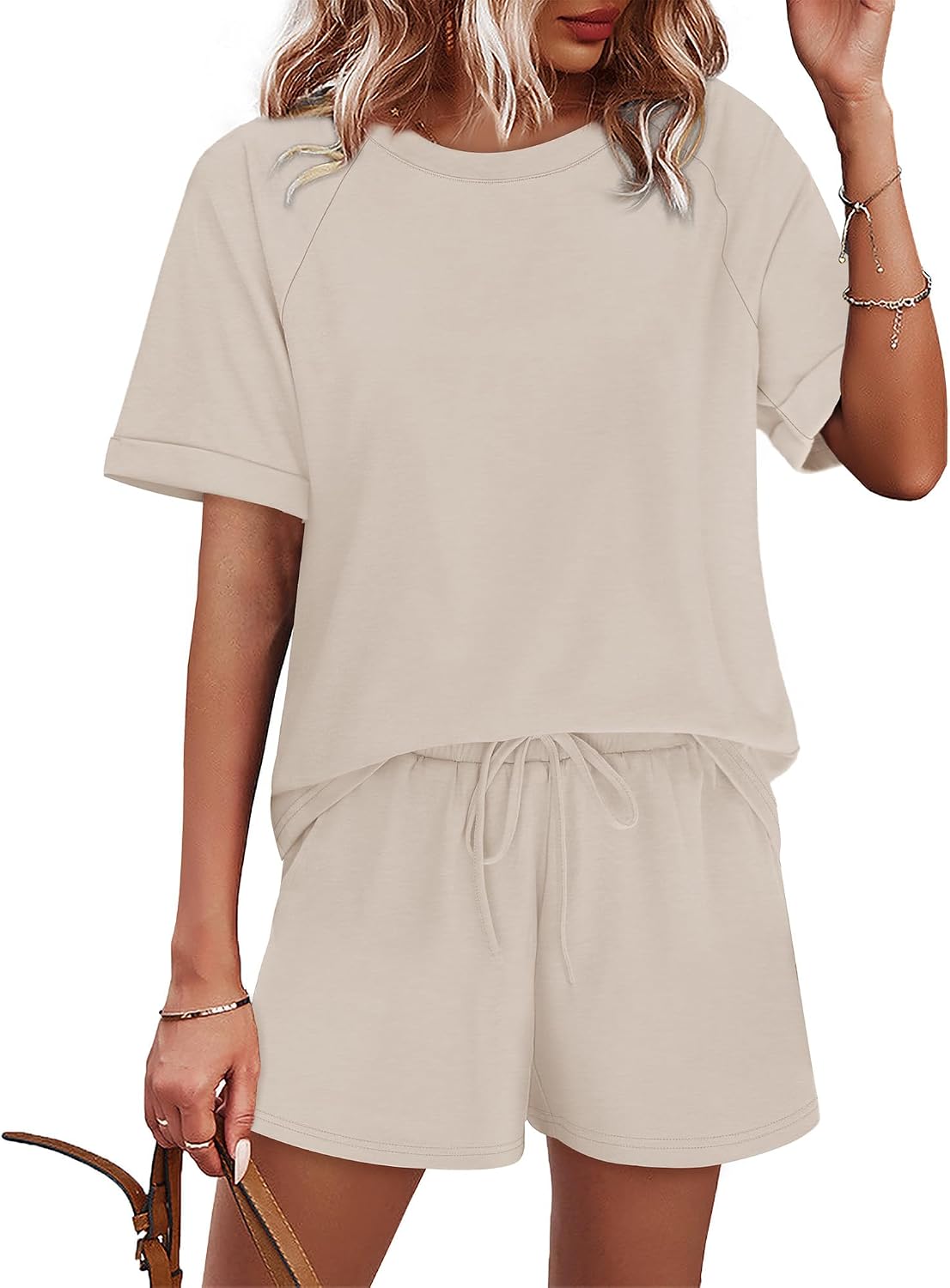 Detalle de WIHOLL Two Piece Short Sets for Women: Casual Summer Lounge Wear