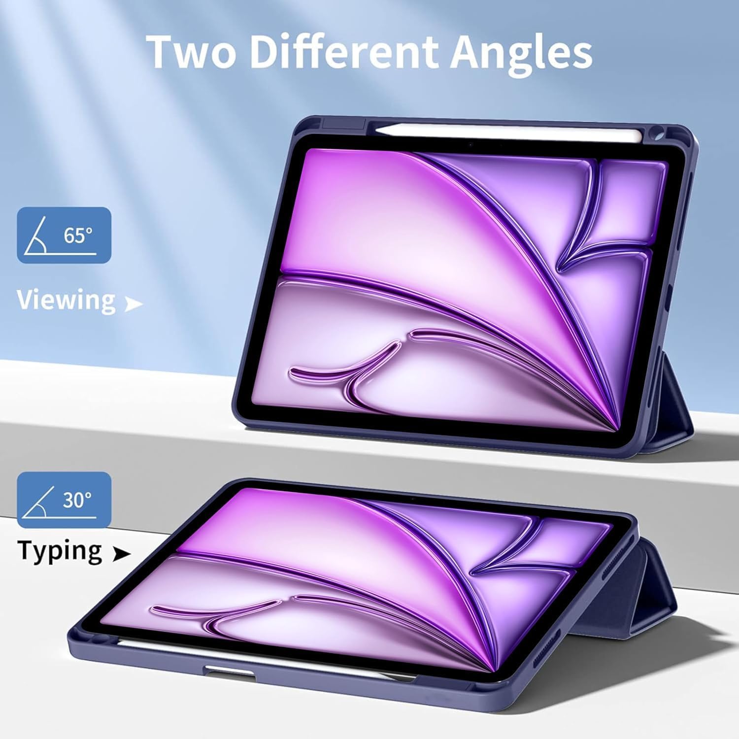 Thumbnail 2 de World biz Rotating Case for iPad Air 11-inch (M2/M3, 2024/25) with Pencil Holder in Rose Gold