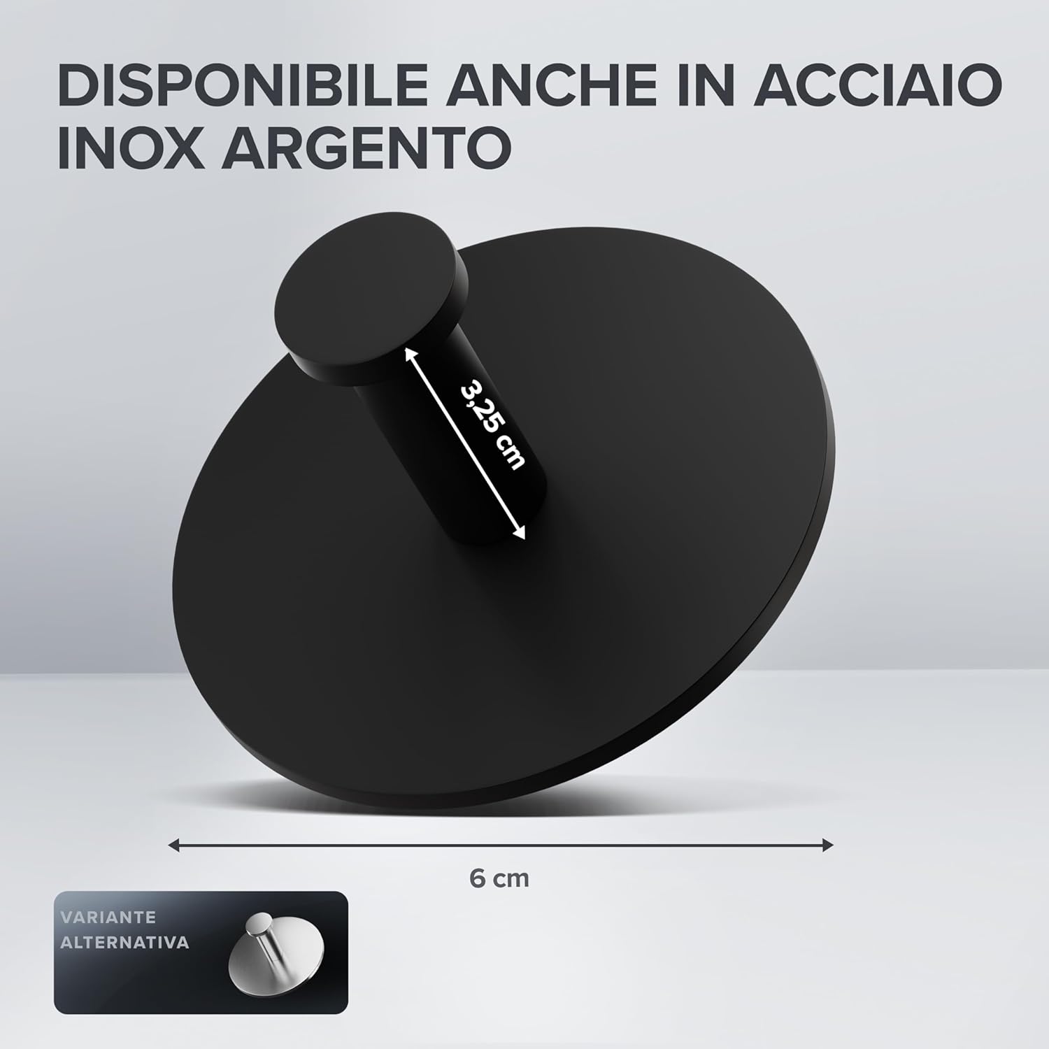 Thumbnail 5 de ovimar Gancio per Asciugamani Set di 2 in Acciaio Inox Nero – Design Moderno e Installazione Adesiva