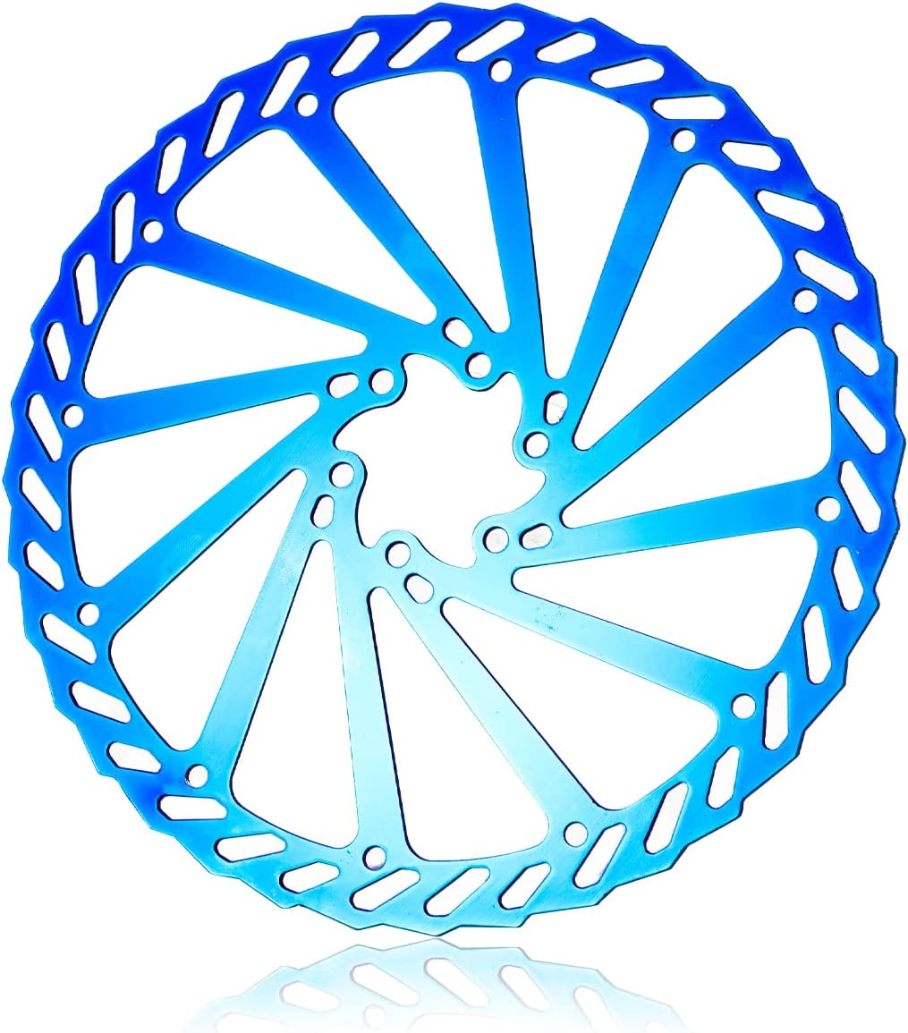 Thumbnail 2 de CNCLOL bike disc brake rotor (160mm, 180mm or 203mm) in stainless steel, blue/gold/rainbow finish