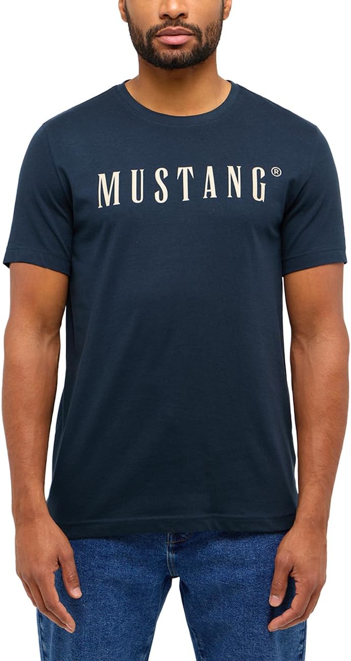 Detalle de Mustang Style Austin T-Shirt Homme – coton, coupe Regular, 6XL