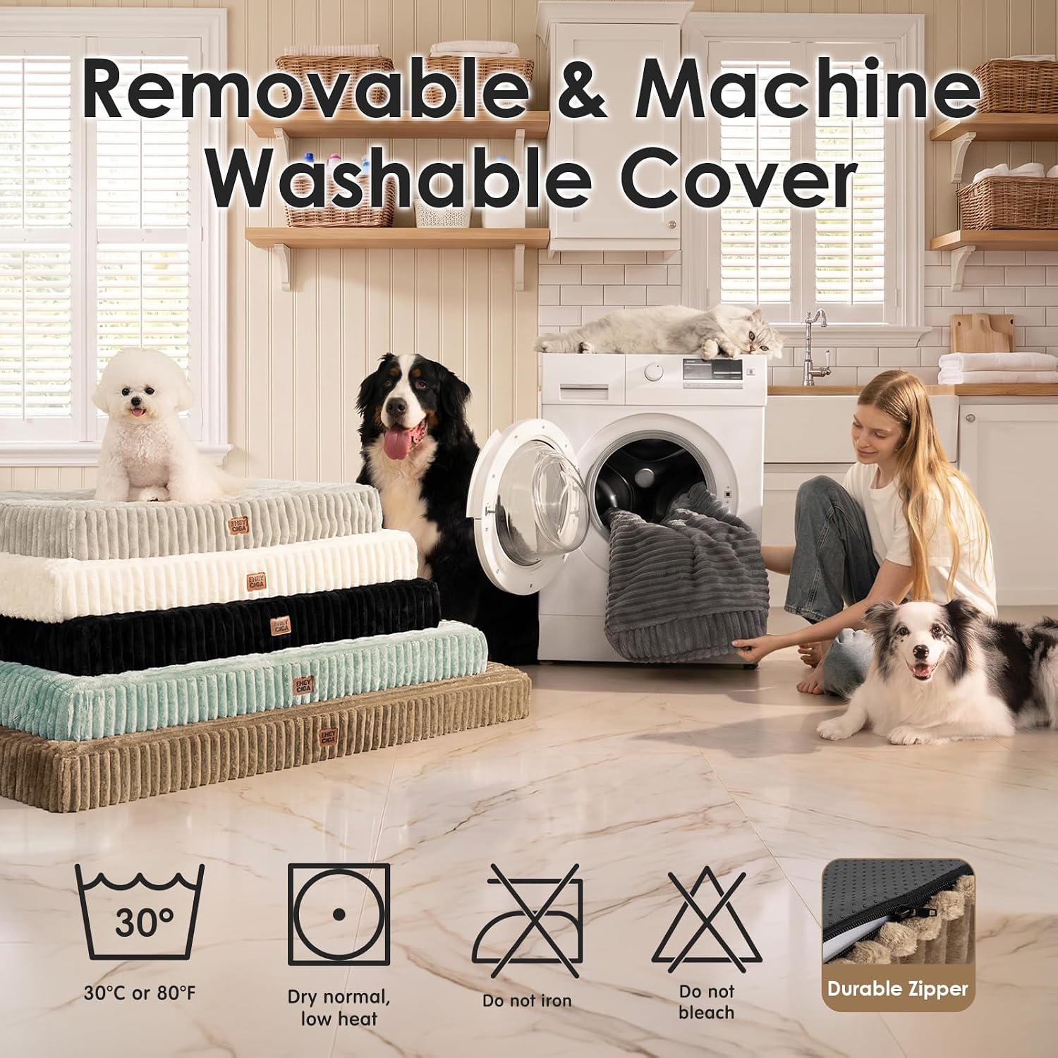 Thumbnail 6 de EHEYCIGA Orthopedic Dog Bed 44 x 32 Inches