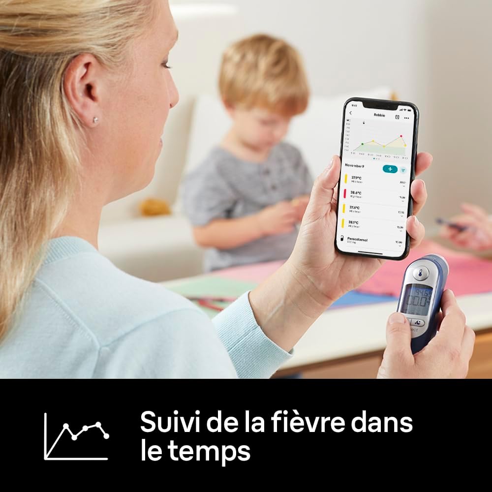Thumbnail 3 de Braun ThermoScan 7+ connect: thermomètre auriculaire avec suivi via Braun Family Care