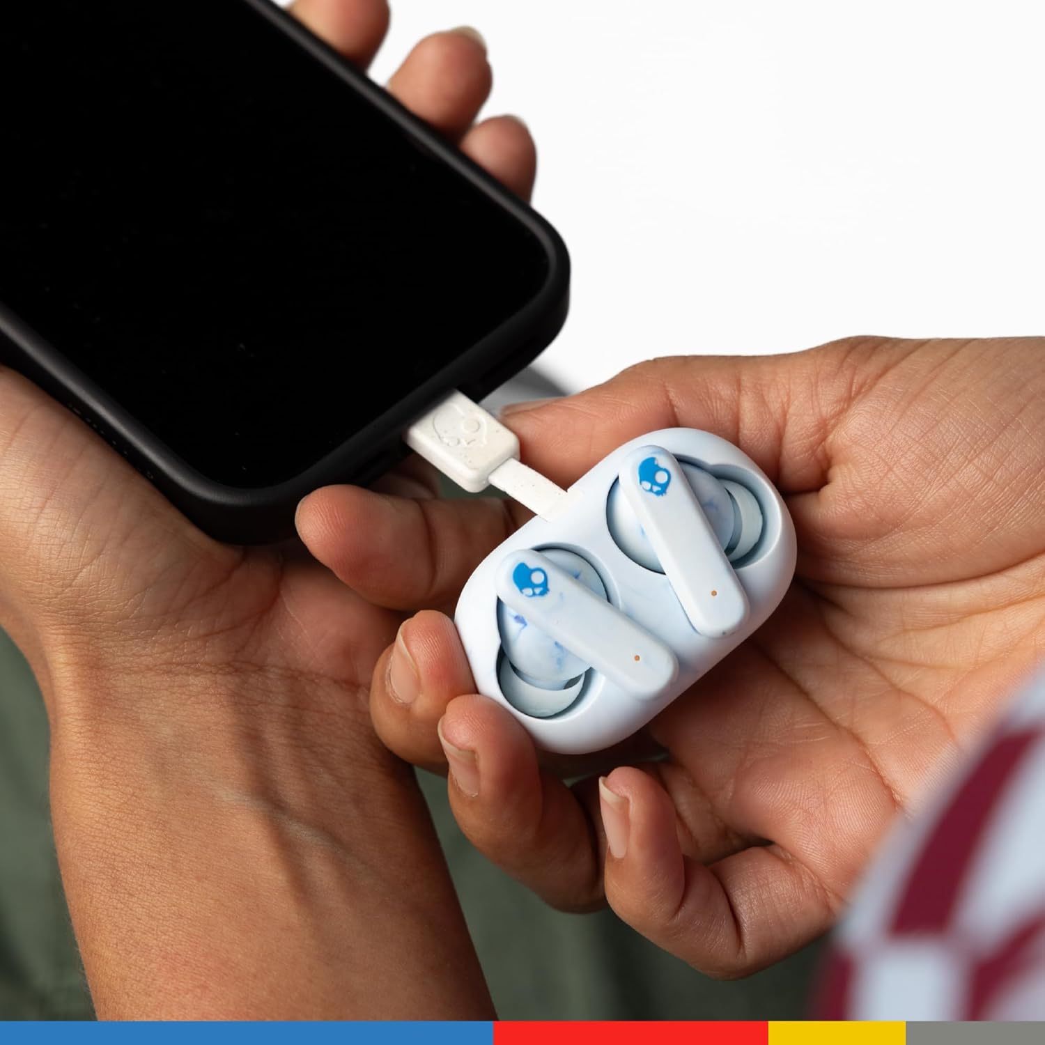 Thumbnail 5 de Skullcandy EcoBuds Sustainable Wireless Earbuds (Glacier) with battery-free charging case