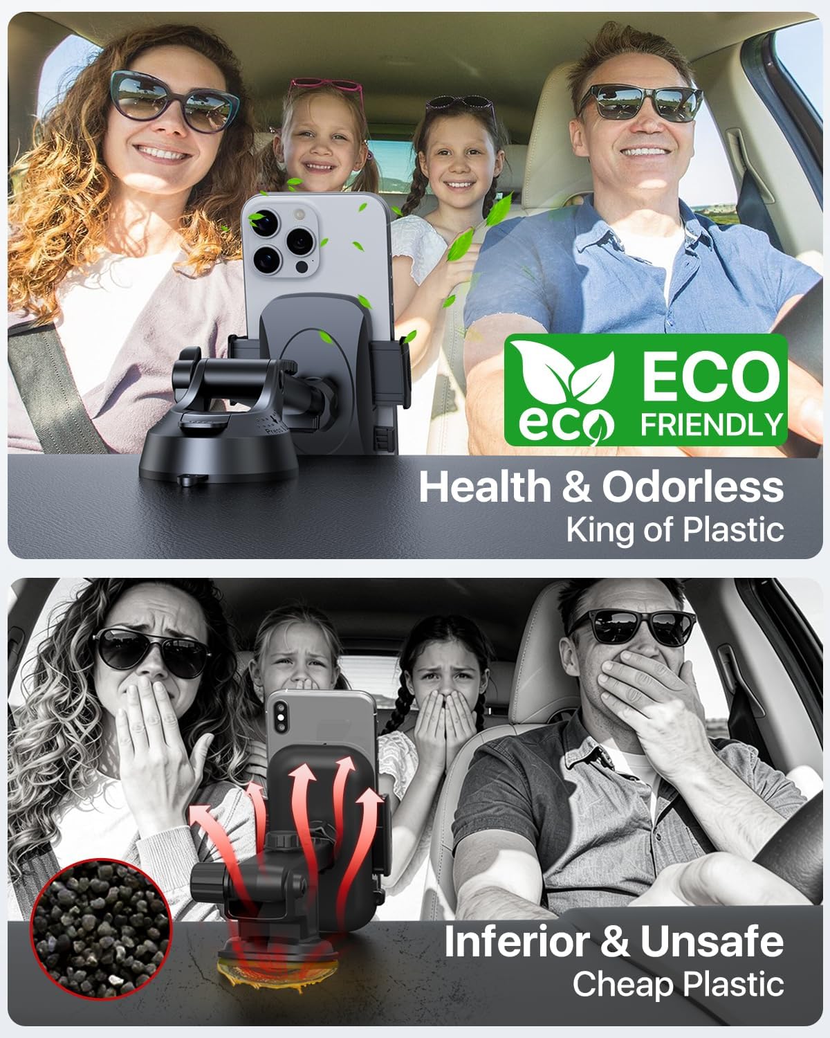 Thumbnail 2 de 2026 BEST Car Phone Holder (110+LBS strong suction) with rotatable universal mount for dashboard, windscreen & vents