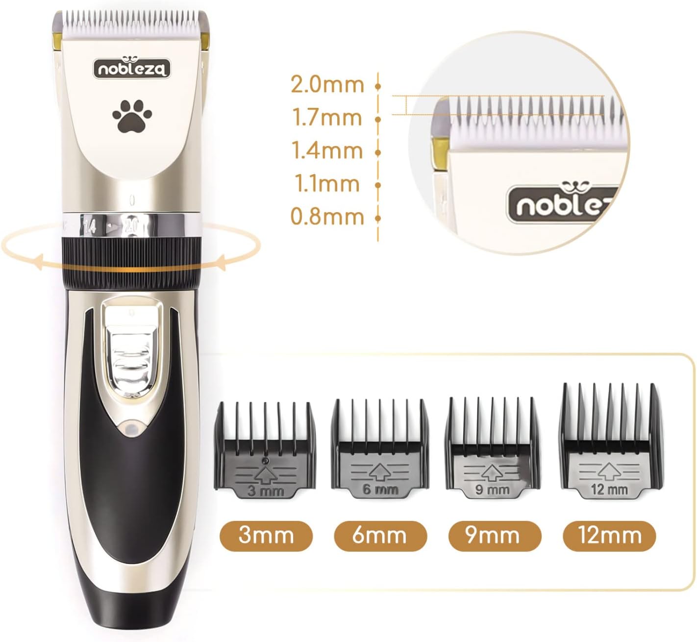 Detalle 1 de Nobleza Tondeuse Chien Professionnel 600 mAh