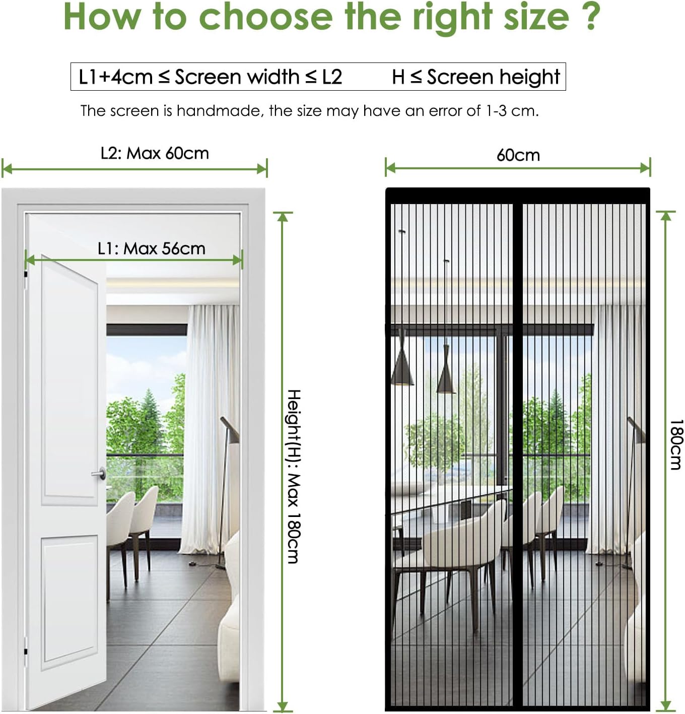 Thumbnail 4 de Auxmir Moustiquaire Porte Fenêtre Magnétique 140x220 cm – Rideau Anti Mouches à Maillage Ultra Fin, Sans Perçage