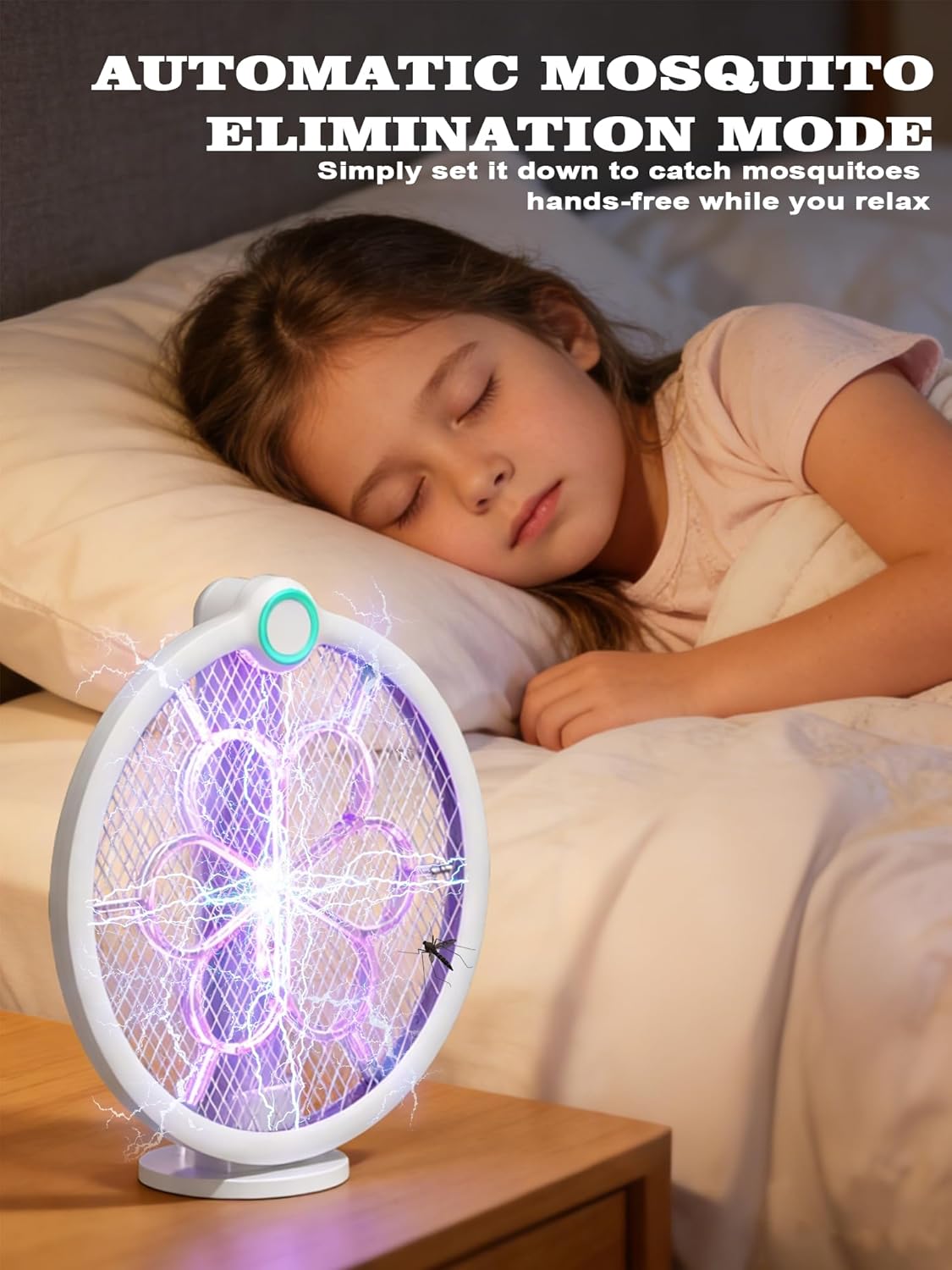 Thumbnail 1 de LioTresk Electric Fly Zapper: 4000V Foldable USB-C Mosquito Killer