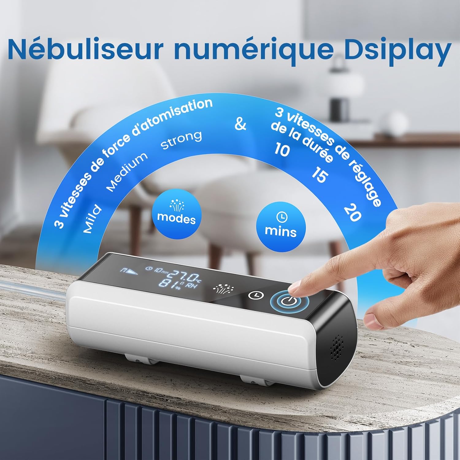 Detalle 2 de Nebulisateur LED Inhalateur Intelligent 8 ml