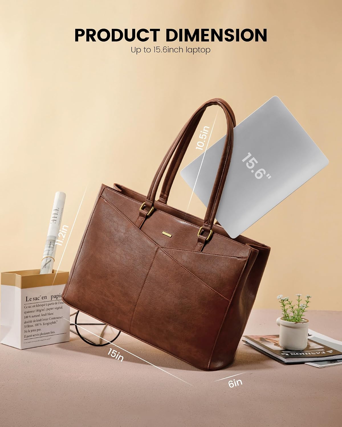 Thumbnail 4 de LOVEVOOK 15.6" Laptop Tote Bag for Women 💼