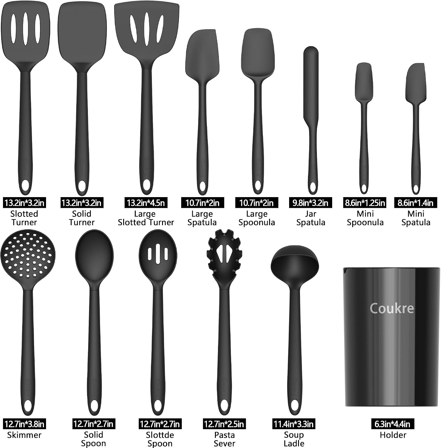 Thumbnail 1 de Coukre 14-Piece Silicone Utensil Set