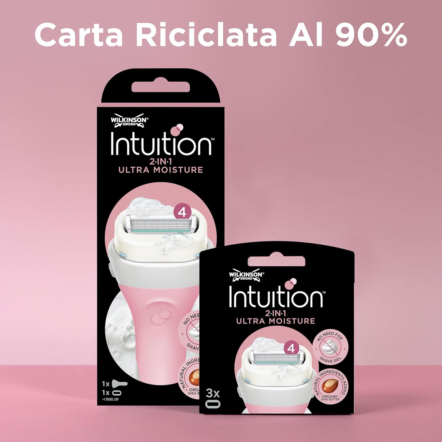 Thumbnail 1 de Wilkinson Sword Intuition Ultra Moisture XXL Pack per donna – 1 rasoio + 5 lame di ricarica + sapone al Burro di Karité