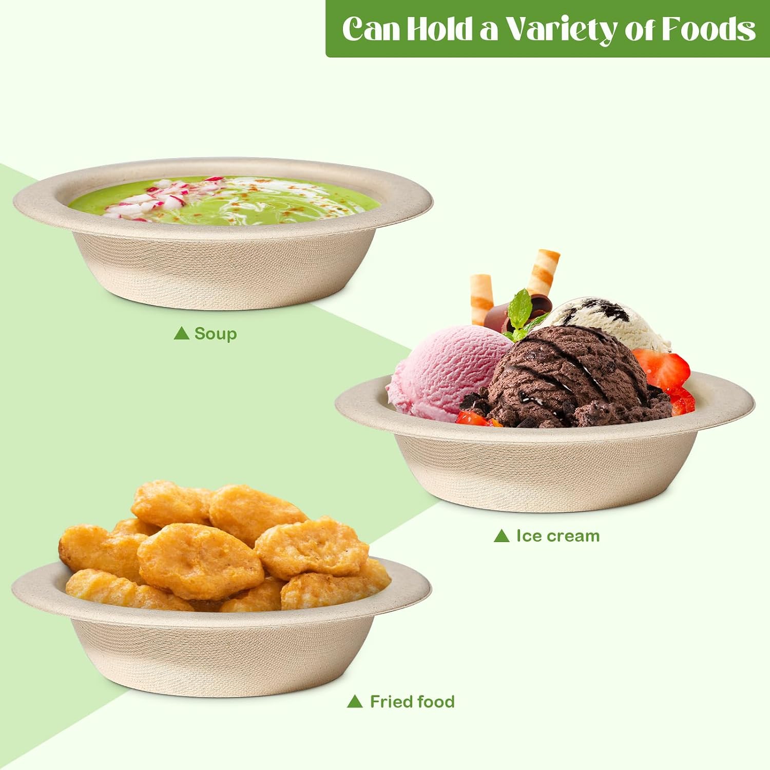 Thumbnail 2 de GREENESAGE 16oz Sugarcane Bowls Eco-friendly