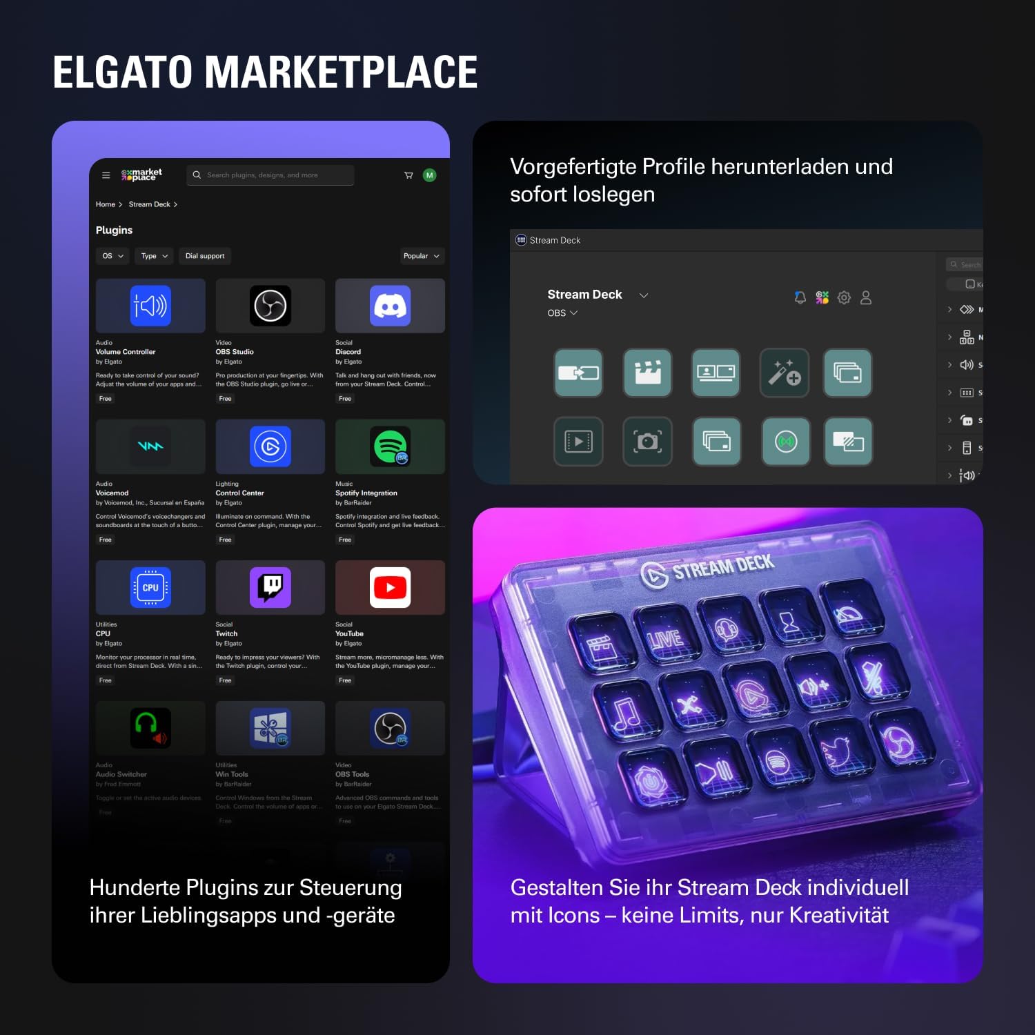 Thumbnail 6 de Elgato Stream Deck + White Audio-Mixer Controller