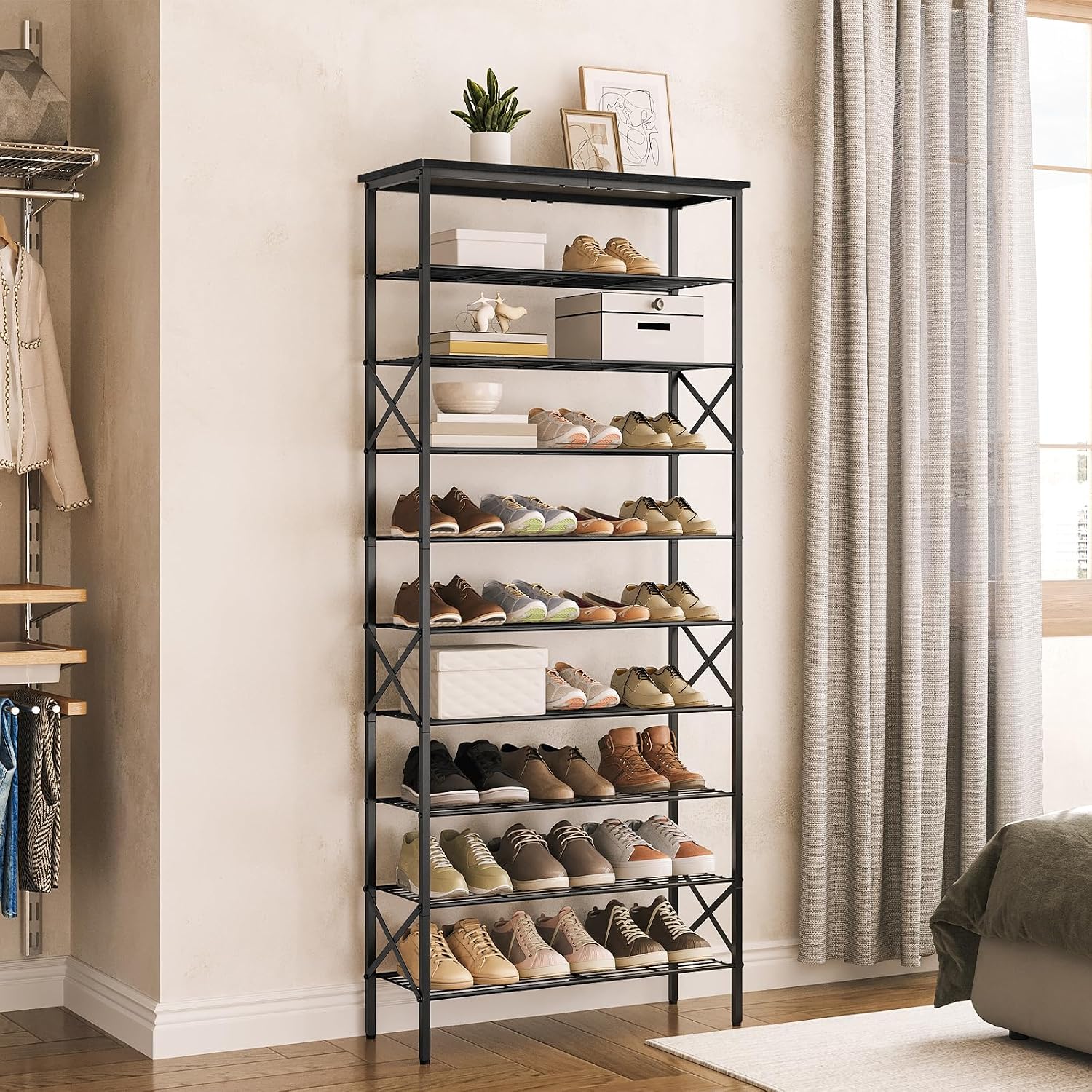 Thumbnail 1 de YATINEY 10 Tier Shoe Rack: Large-Capacity, Stable Organizer for Entryways and More