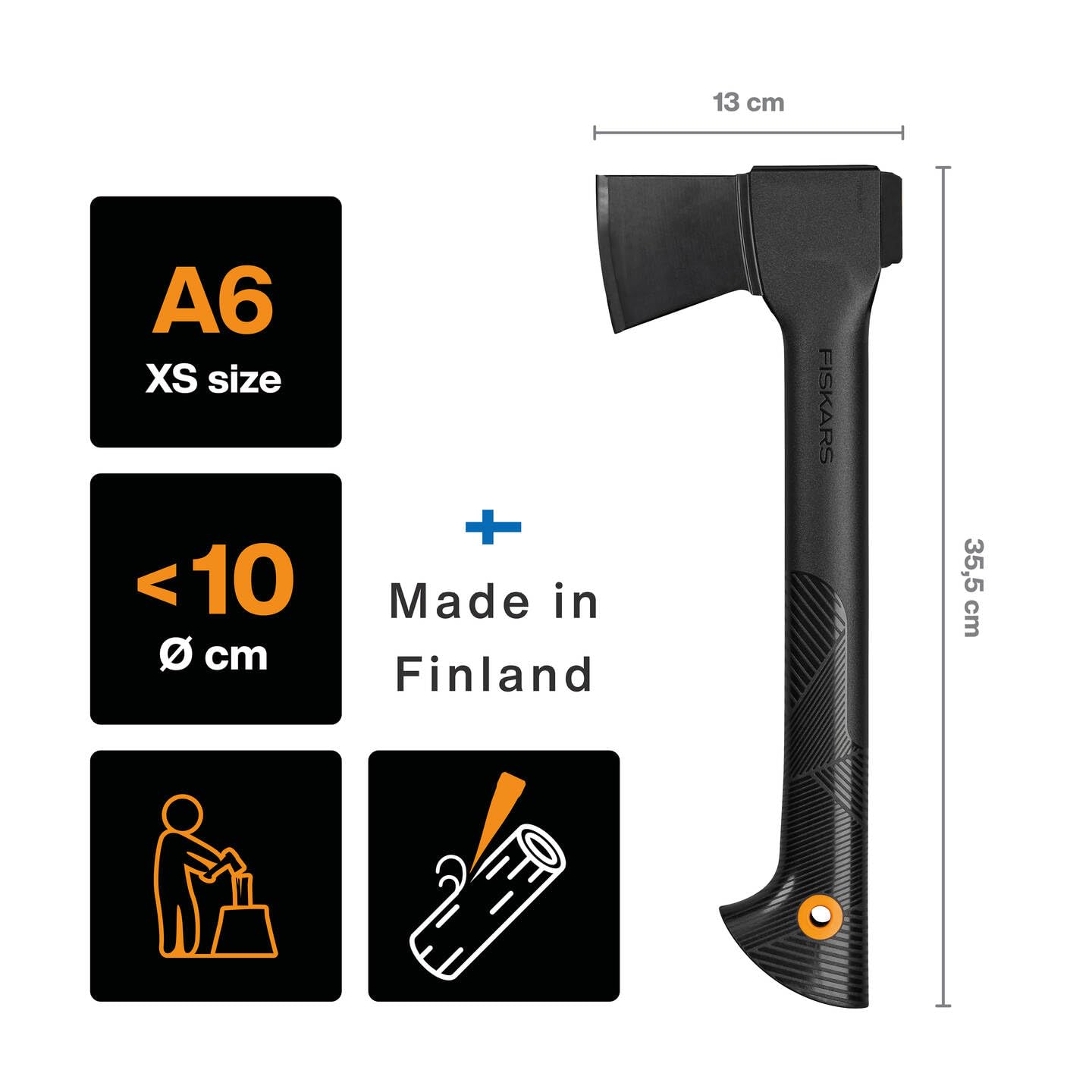 Detalle 2 de Fiskars Solid A6 1052046 universalyxa, 39 cm med non-stick-beläggning