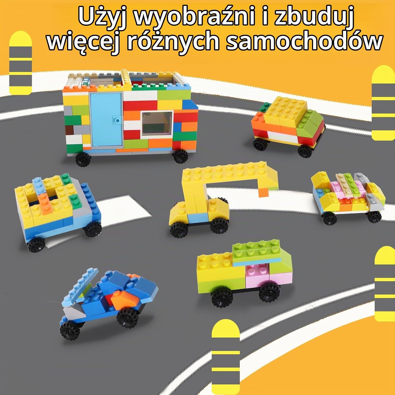 Detalle 2 de Cabeeskii 1560 klocków konstrukcyjnych z drzwiami, oknami, kołami i płytami